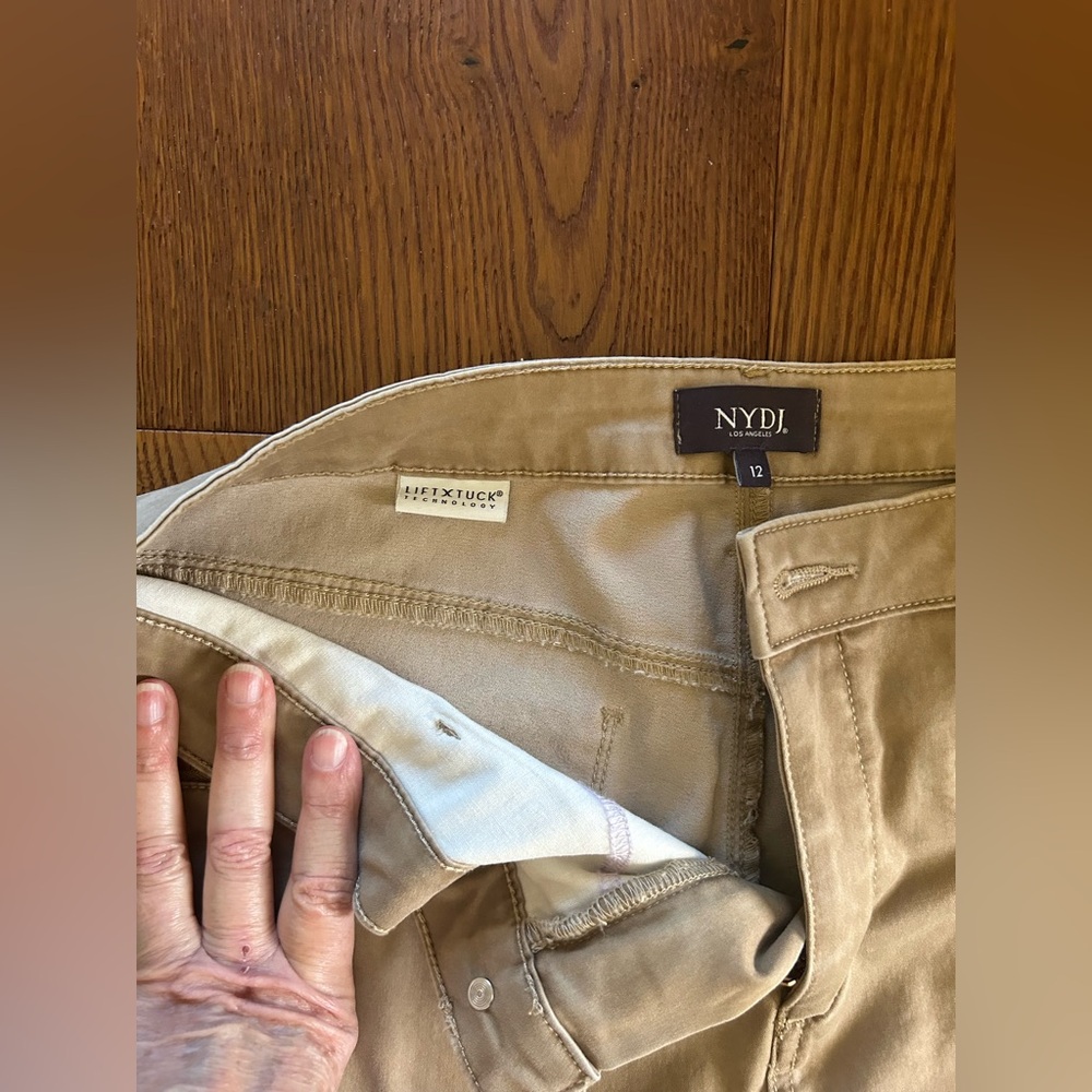 NYDJ Straight Leg Jeans in Beige Khaki - Picture 4 of 7